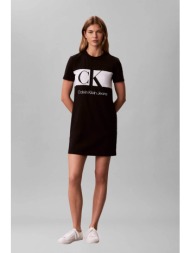 calvin klein jeans γυναικείο mini φόρεμα t-shirt με letter logo print στο στήθος relaxed fit - lv047