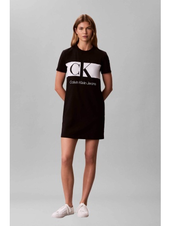 calvin klein jeans γυναικείο mini φόρεμα t-shirt με letter
