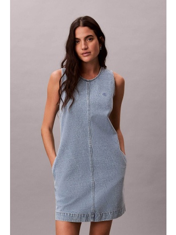 calvin klein jeans γυναικείο mini φόρεμα denim αμάνικο