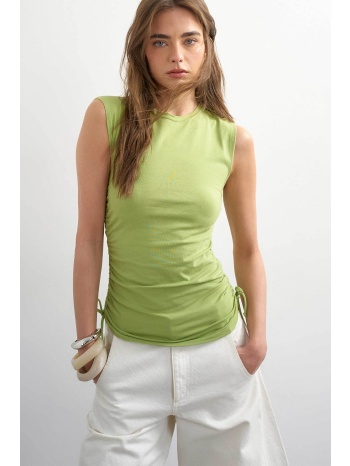 topshop γυναικείο τοπ με σούρα στο πλάι `guri` - 31001083