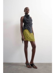 topshop γυναικεία mini φούστα με παγιέτα `rhea` - 31001146 πράσινο
