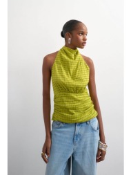 topshop γυναικείο τοπ με halter λαιμόκοψη `maryam` - 31001151 πράσινο