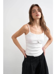 topshop γυναικείο τοπ αμάνικο `alfrida` - 31001060 λευκό