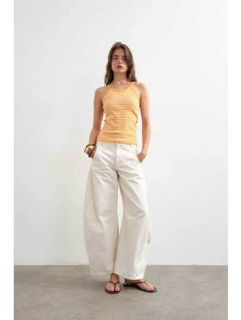 topshop γυναικείο τοπ αμάνικο `alfrida` - 31001060 πορτοκαλί