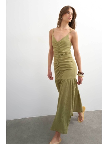 topshop γυναικείο midi φόρεμα `christina` - 31001754 πράσινο