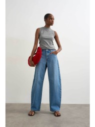topshop γυναικείο τζιν παντελόνι barrel fit `alma` - 31000662 denim blue
