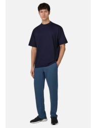 boggi milano ανδρικό παντελόνι φόρμας μονόχρωμο relaxed fit - bo26p008103 μπλε