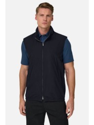 boggi milano ανδρικό αμάνικο μπουφάν regular fit - bo26p016603 μπλε navy