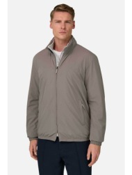 boggi milano ανδρικό bomber jacket μονόχρωμο regular fit - bo26p016902 γκρι