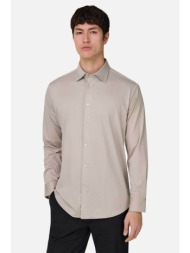 boggi milano ανδρικό πουκάμισο μονόχρωμο regular fit - bo26p030503 μπεζ