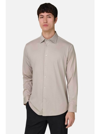 boggi milano ανδρικό πουκάμισο μονόχρωμο regular fit 