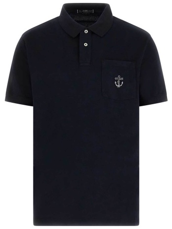 guess ανδρική μπλούζα πόλο κοντομάνικη slim fit 
