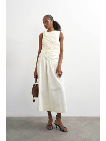 topshop γυναικείο midi φόρεμα ντραπέ `caros` - 31001683
