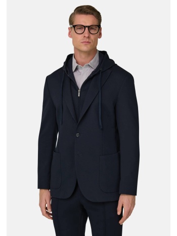 boggi milano ανδρικό σακάκι/ζακέτα με κουκούλα regular fit
