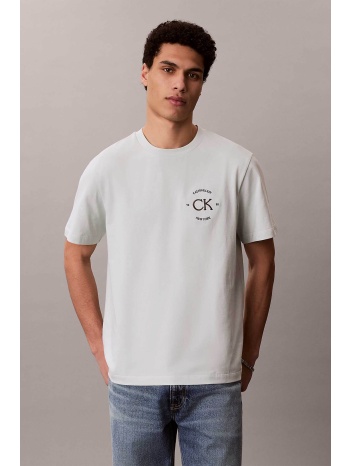 calvin klein jeans ανδρικό t-shirt μονόχρωμο με λογότυπο