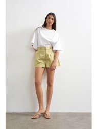 topshop γυναικείο σορτς `eva` - 31001133 μπεζ