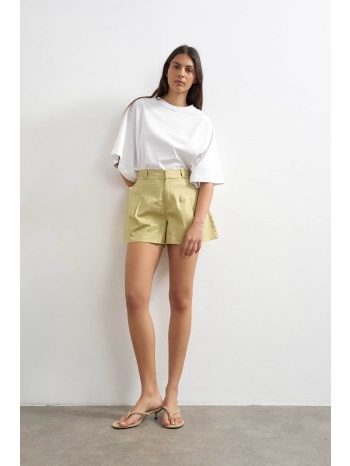 topshop γυναικείο σορτς `eva` - 31001133 μπεζ