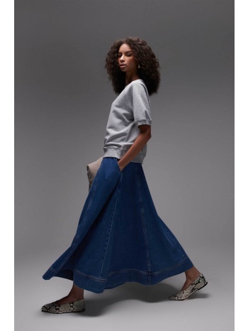 topshop γυναικεία denim φούστα `elina` - 31000679 denim blue
