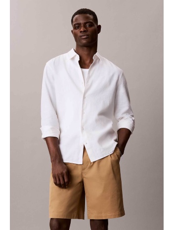 calvin klein jeans ανδρική chino βερμούδα μονόχρωμη relaxed