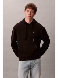 calvin klein jeans ανδρική μπλούζα φούτερ με κουκούλα και λογότυπο regular fit - lv04rc297ga μαύρο