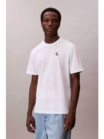 calvin klein jeans ανδρικό t-shirt μονόχρωμο με λογότυπο
