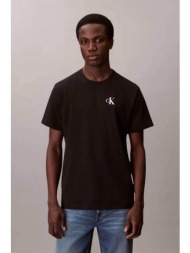 calvin klein jeans ανδρικό t-shirt μονόχρωμο με λογότυπο relaxed fit - lv14rf852g μαύρο