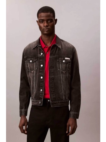 calvin klein jeans ανδρικό denim overshirt με flap τσέπες