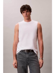 calvin klein jeans ανδρική αμάνικη μπλούζα relaxed fit - lv04rf273g λευκό
