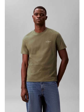 calvin klein jeans ανδρικό t-shirt μονόχρωμο με λογότυπο