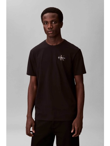 calvin klein jeans ανδρικό t-shirt μονόχρωμο με λογότυπο