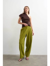 topshop γυναικείο παντελόνι barrel fit `bina` - 31000842 πράσινο