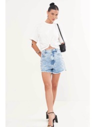 colcci γυναικείο t-shirt με μεταλλική cut out λεπτομέρεια - 034.11.00173 λευκό