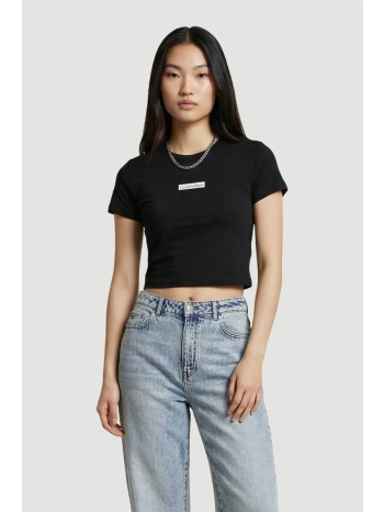 calvin klein jeans γυναικείο t-shirt μονόχρωμο με λογότυπο