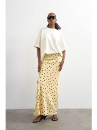 topshop γυναικεία maxi φούστα με πουά σχέδιο `malene` - 31001704 κίτρινο