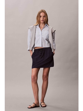calvin klein jeans γυναικείο πουκάμισο ριγέ cropped boxy