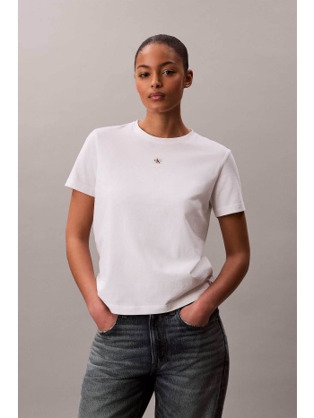 calvin klein jeans γυναικείο t-shirt μονόχρωμο με λογότυπο