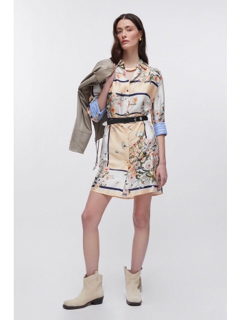 liu jo γυναικείο mini φόρεμα σεμιζιέ με floral print 