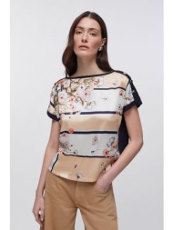 liu jo γυναικείο t-shirt με floral print - wa6437j6308 λευκό