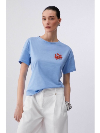 liu jo γυναικείο t-shirt με print regular fit - wa6414js923