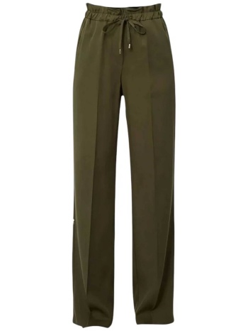 liu jo γυναικείo παντελόνι wide leg - wa6299t414a λαδί