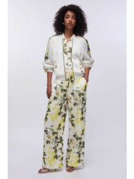 liu jo γυναικείo παντελόνι με σατέν υφή relaxed fit - ta6257t358a λευκό