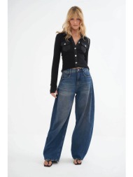 colcci γυναικείο τζιν παντελόνι πεντάτσεπο barrel fit `dublin` - 002.11.00605 denim blue