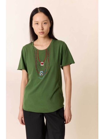 leon & harper γυναικείo t-shirt με κεντήματα `toro summer `