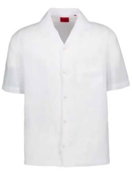 hugo boss ανδρικό πουκάμισο μονόχρωμο oversized fit `exolino` - 50561715 λευκό