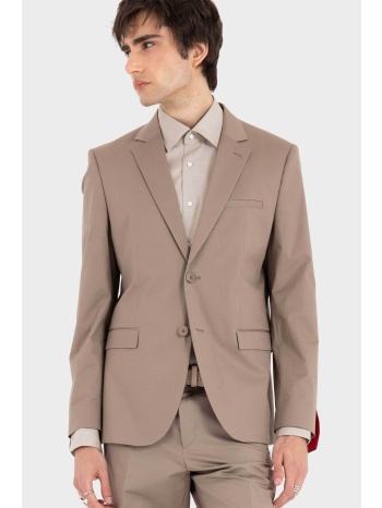 hugo boss ανδρικό σακάκι μονόχρωμο slim fit - 50559655 γκρι