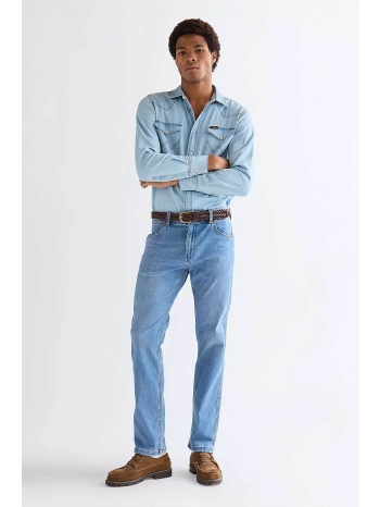 wrangler® ανδρικό τζιν παντελόνι πεντάτσεπο straight fit