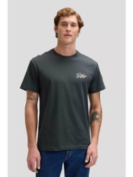 lee® ανδρικό t-shirt με logo flag print regular fit - 112376473 ανθρακί