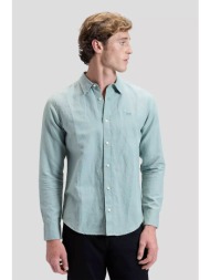 lee® ανδρικό πουκάμισο με logo print μονόχρωμο regular fit - 112376550 πράσινο ανοιχτό