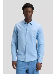 lee® ανδρικό πουκάμισο με logo print μονόχρωμο regular fit - 112376556 μπλε ανοιχτό