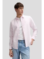 lee® ανδρικό πουκάμισο με logo print μονόχρωμο regular fit - 112376560 ροζ